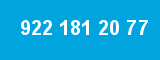 922 181 20 77 922 181 20 77